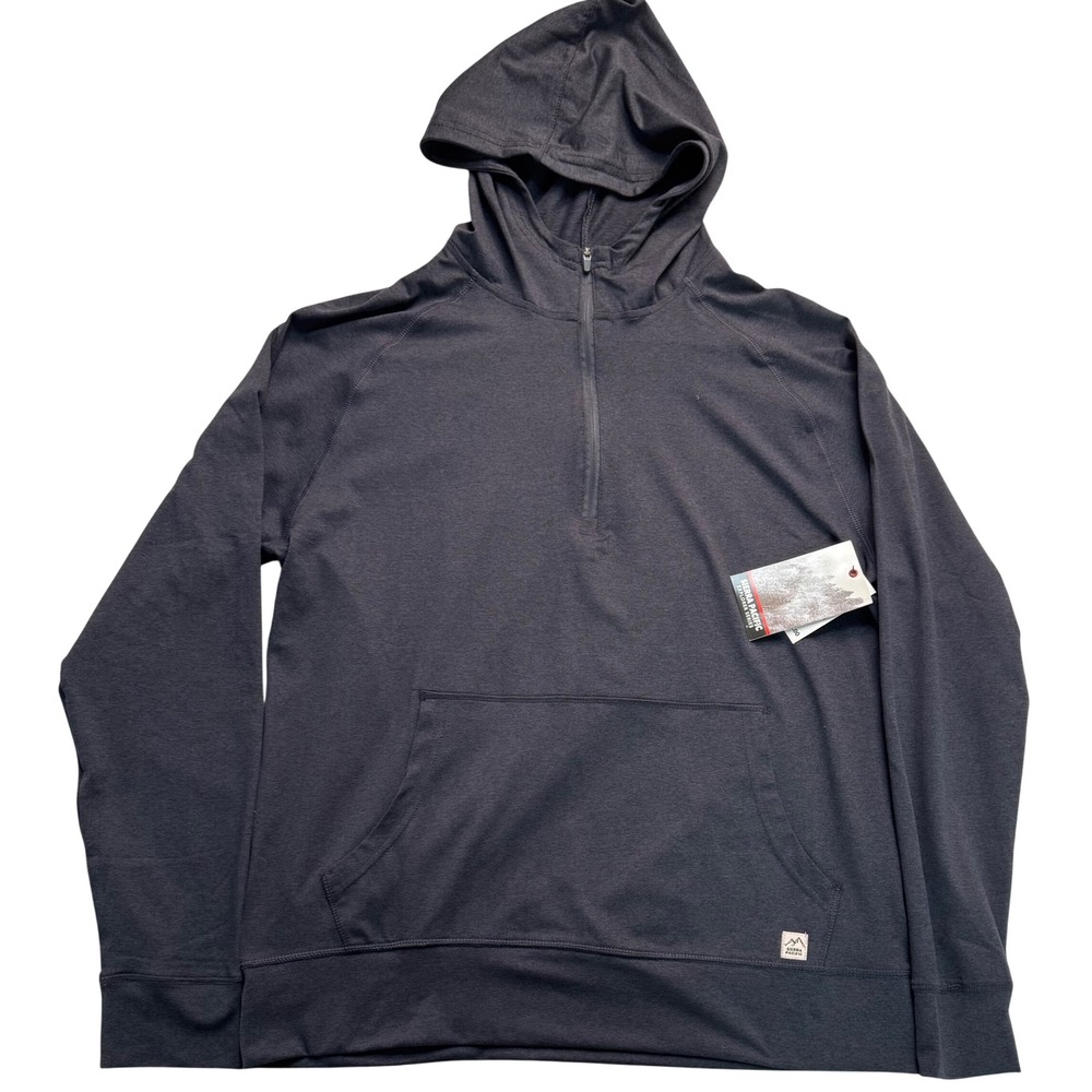 Sierra Pacific Explorer Series Mens Hoodie Heather Midnight Quarter Zip M